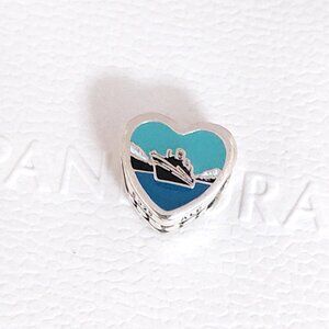 Pandora Inside Passage Alaska Ship Heart Charm Bead S925 Silver with box